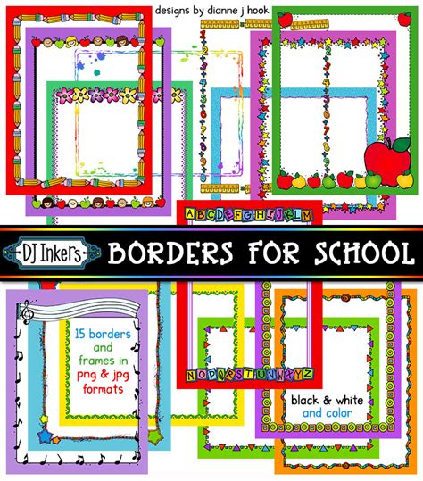 15 Fun Clip Art Borders For Teachers Schools And Creative Smiles By Dj