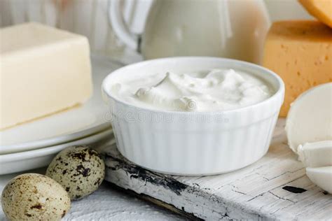 Assorted Dairy Products Farm Products Stock Photo Image Of Fresh