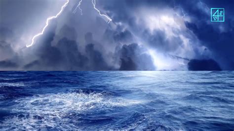 Relaxing Nature Sounds 3 Hours Of Powerful Thunderstorm At Sea Sounds
