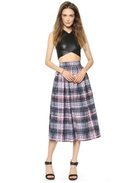 Plaid Pleat Skirts Style And Fashion