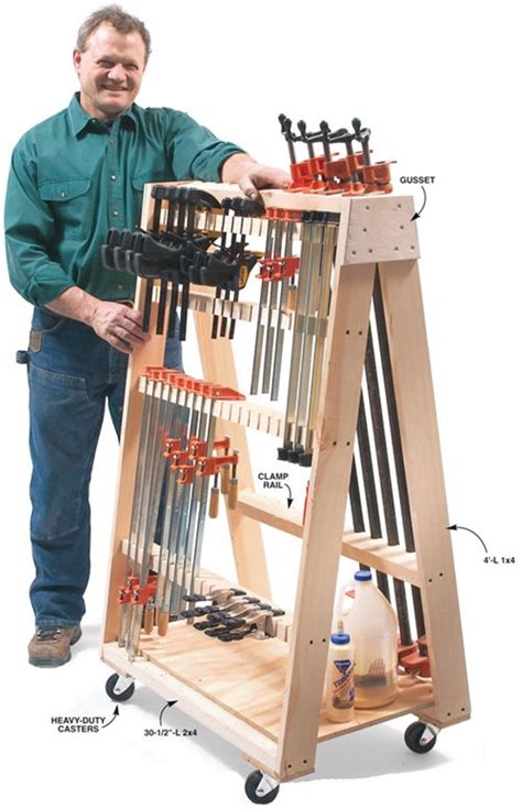 mobile clamp rack popular woodworking magazine