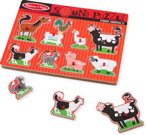 Farm Animals Sound Puzzle Melissa And Doug Dancing Bear Toys
