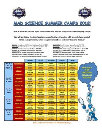 Mad Science Summer Camp