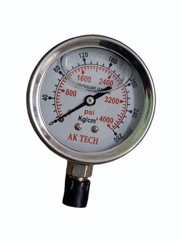 25 Inch 63 Mm Hydraulic Pressure Gauge 63mm 0 To 300 Bar0 To 4000