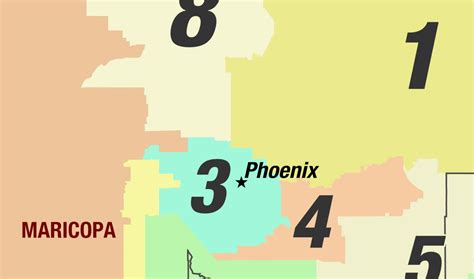 Arizona 2022 Congressional Districts Wall Map By Mapshop The Map Shop