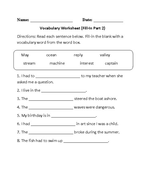 16 Best Images Of 5 Grade Vocabulary Worksheets 9th Grade Spelling