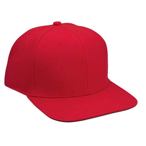 New Flat Bill Red Baseball Hat Cap Wool Snap Back Adjustable Green