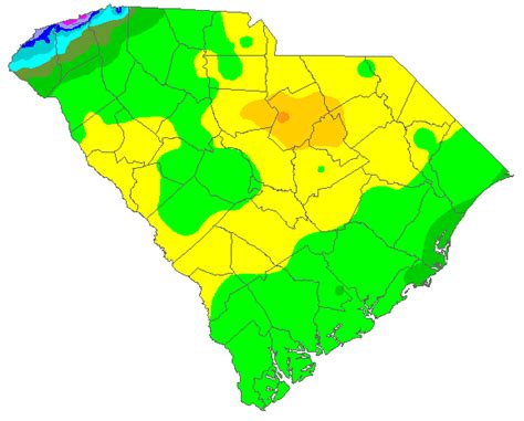 Average Annual Precipitation South Carolina 1961 1990 Source South