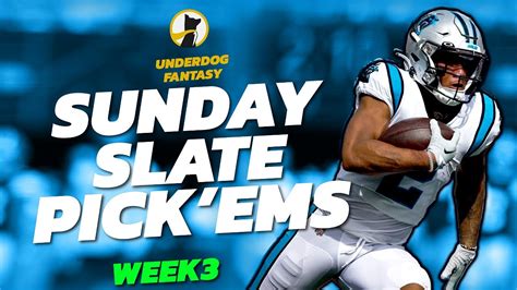Our Underdog Pick Ems For Nfl Week 3 Youtube