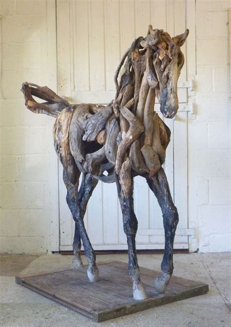 Dylan Life Size Driftwood Foal Sculpture For Bronze By Heather Jansch