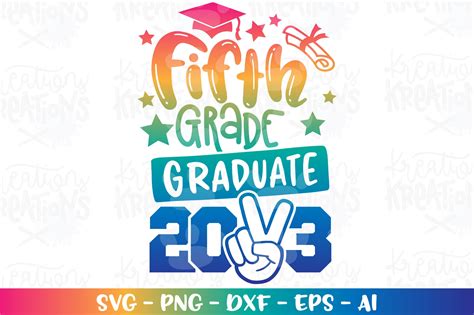 Graduation Svg Fifth 5th Grade Graduate Peace Out 2023 Svg Etsy Sweden
