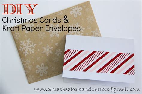 Diy Christmas Cards And Kraft Paper Envelopes Tutorial Smashed Peas