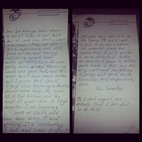 A Letter From A Marine Recruit At Boot Camp Sandboxx