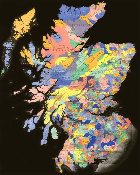 Scottish Clans Scotland Map Scottish