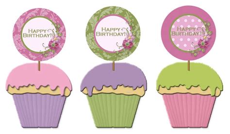 Free Printable Birthday Cupcake Toppers Printable Party Kits