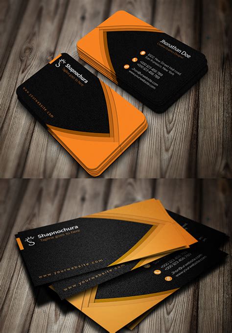 26 New Professional Business Card Psd Templates Design Graphic