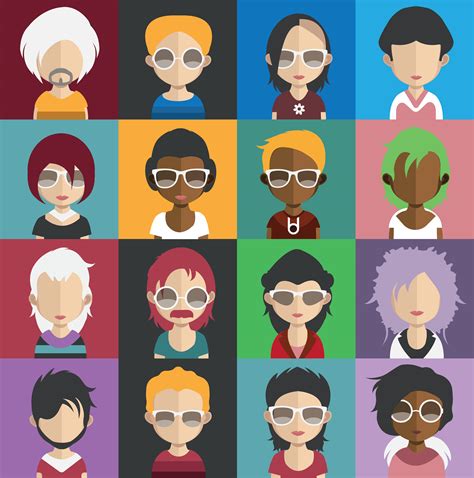 Set Of Colorful Avatars Of Characters 457398 Vector Art At Vecteezy