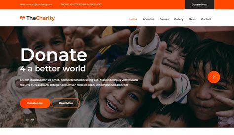 The Charity A Non Profit Organization Website Template Best Free Html Css Templates