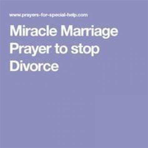 Miracle Marriage Prayer To Stop Divorce Divorce Marriage Prayer