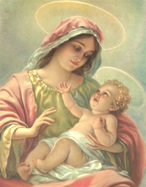 Compartiendo Por Amor Virgen María Y El Niño Jesús