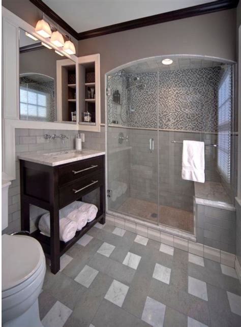 Shower design ideas for a bathroom remodel. Gray Bathroom | Bathroom remodel | Pinterest