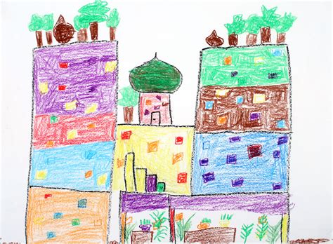Weitere ideen zu hundertwasser, wasser, hundertwasserhaus. Wiener Haus: Wiener Haus von Niko (8) - Wachsmalerei ...