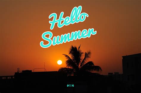 Hello Summer. Desktop wallpaper to download - Papier Bonbon
