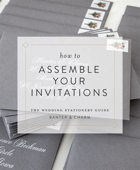 How To Assemble Your Wedding Invitations The Wedding Stationery Guide