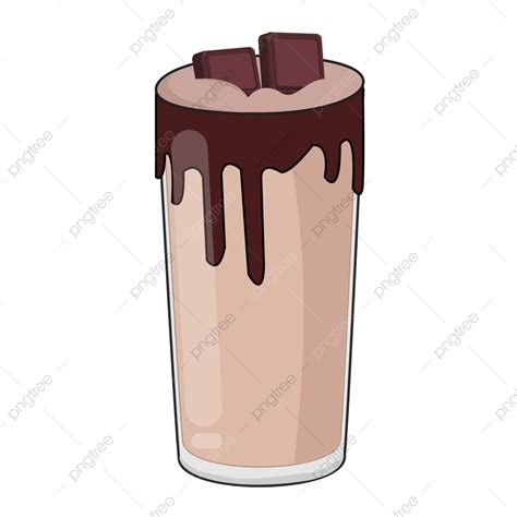 Gambar Susu Coklat Susu Cokelat Vektor Png Dan Vektor Dengan