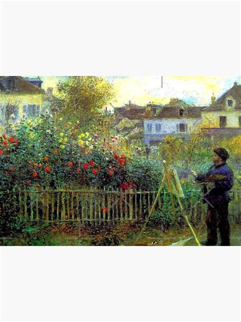 Monet Painting In His Garden Argenteuil 1873 Pierre Auguste Renoir