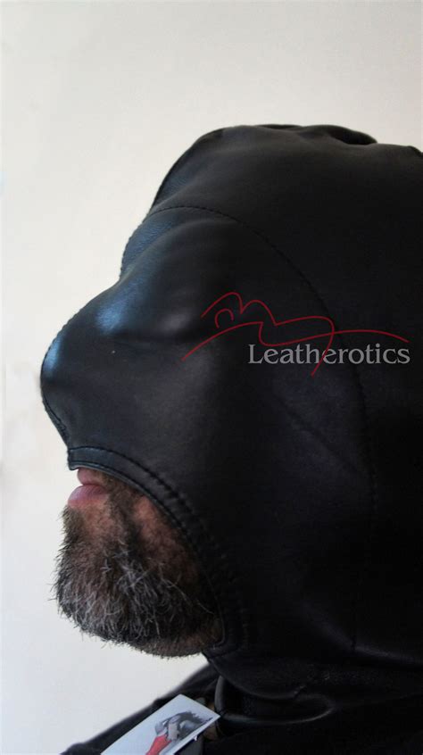 Leather Leder Bondage Mask Leather Slave Hood Bdsm Toys