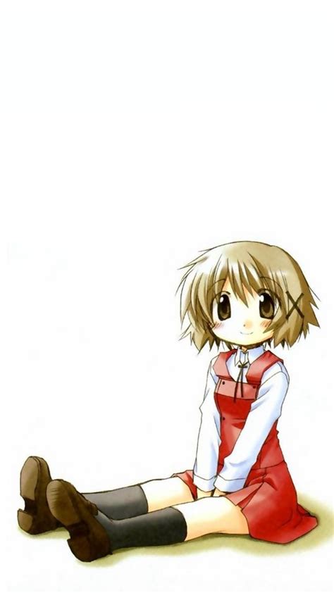 Download Wallpaper 540x960 Anime Girl Cute Dress Posture