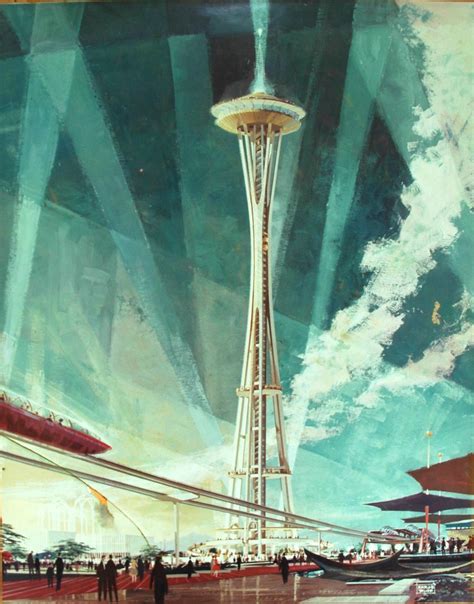 Seattle Space Needle Architectural Rendering Earle Duff Flickr