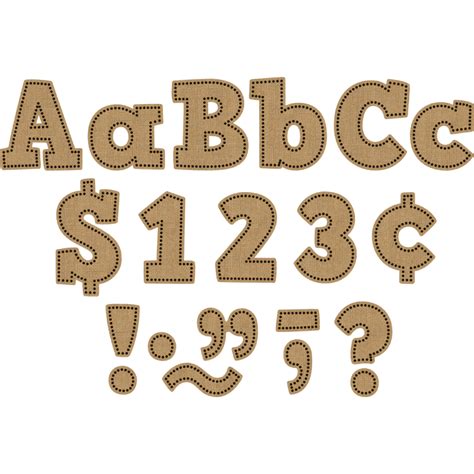 This recipe can be learned from a outfitter trainer. Burlap Bold Block 4" Letters Combo Pack - TCR3938 ...