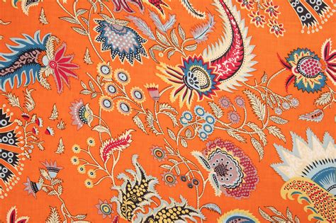 Orange Cotton Fabric By Yard Summer Dresses In King Crown Etsy