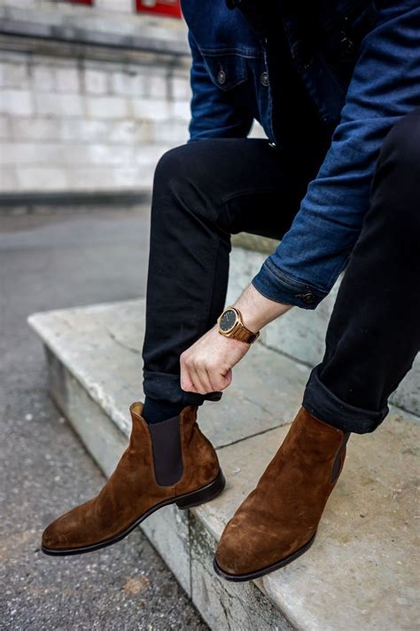 Only pay for what you keep! #denim #style #brown #suede #chelsea #boots #mvmt #watch | Dress shoes men, Loafers men, Chelsea ...