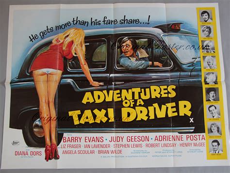 Adventures Of A Taxi Driver Original Vintage Film Poster Original Poster Vintage Film And