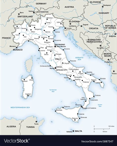 Political Map Of Italy Only