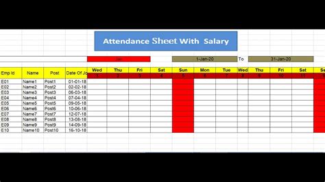 Download Download Attendance Sheet In Excel With Formula Images Homedu