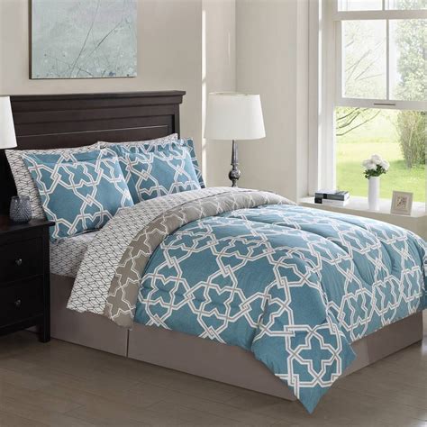 Product Image For Bolton Gatework 8 Piece Comforter Set In Tealgrey 1