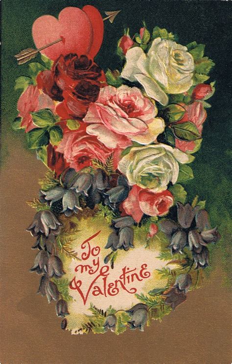 Lilac And Lavender Close In Heart Victorian Valentines Vintage