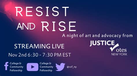 Resist And Rise Rsvp — College And Community Fellowship