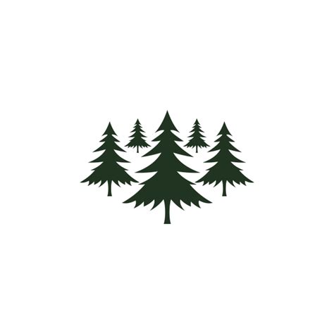 Ikon Pohon Pinus Ilustrasi Simbol Tanda Vektor Terisolasi Pine Tree