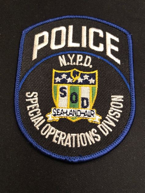 Nypd Special Operations Div Rare Patch