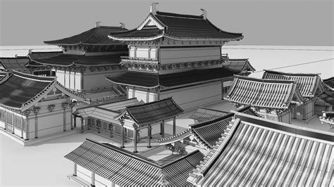 3d Model Chinese Ancient Buildings 10 Turbosquid 2122819