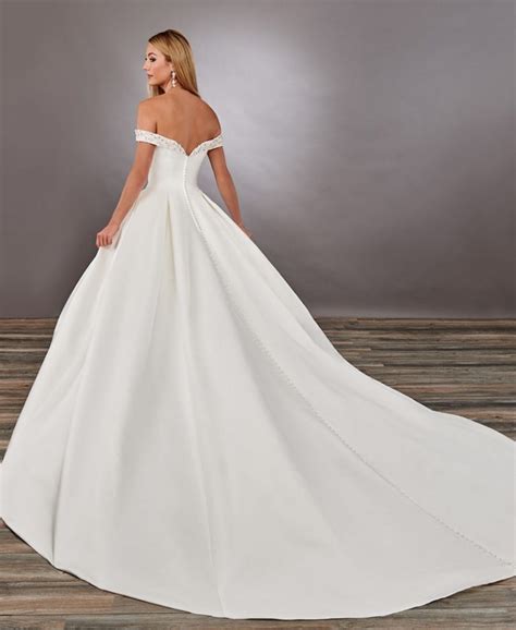 Satin A Line Wedding Dress With Semi Cathedral Length Train Dress