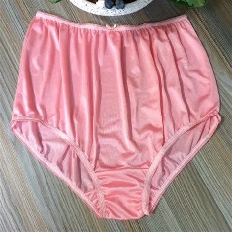 vintage silky nylon panties silky granny brief sheer bikini carole plus size 11 18 99 picclick