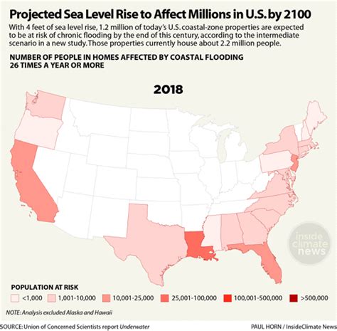 Map Projected Sea Level Rise Would Affect Millions In Us Inside