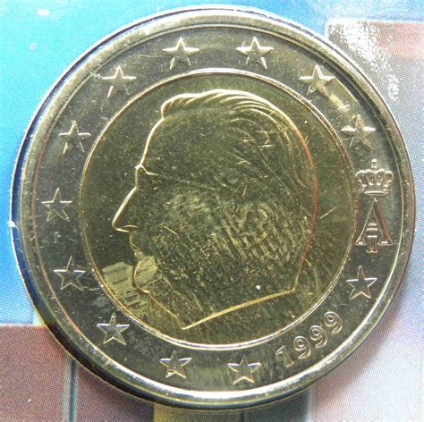 2 Euro De La Belgique Seconde Version Albert Ii Monnaie Ancienne Images