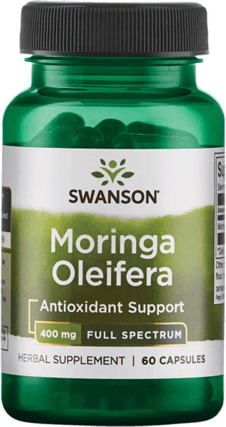 Superfoods Moringa Oleifera 400mg Vegan 60 Capsules Swanson